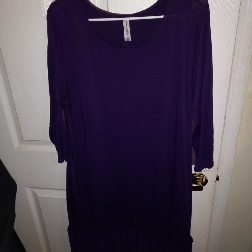 Dark purple dress with pockets